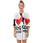 I love dog food Half Sleeve Chiffon Kimono