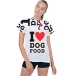 I love dog food Ruffle Collar Chiffon Blouse