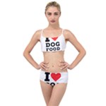 I love dog food Layered Top Bikini Set