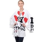 I love dog food Long Sleeve Velvet Kimono 