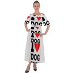 I love dog food Shoulder Straps Boho Maxi Dress 