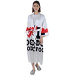 I love dog food Maxi Satin Kimono