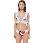 I love dog food Low Cut Ruffle Edge Bikini Set