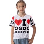 I love dog food Kids  Cuff Sleeve Scrunch Bottom Tee