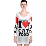 I love cat food Long Sleeve Bodycon Dress