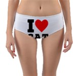 I love cat food Reversible Mid-Waist Bikini Bottoms