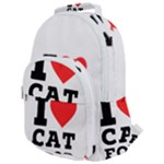 I love cat food Rounded Multi Pocket Backpack