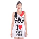 I love cat food Scoop Neck Skater Dress