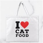 I love cat food Zipper Large Tote Bag