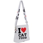 I love cat food Zipper Messenger Bag