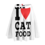 I love cat food High Waist Skirt