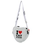 I love cat food Heart Shoulder Bag