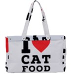 I love cat food Canvas Work Bag