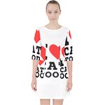 I love cat food Quarter Sleeve Pocket Dress