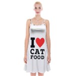 I love cat food Spaghetti Strap Velvet Dress