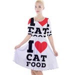 I love cat food Quarter Sleeve A-Line Dress