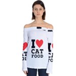 I love cat food Off Shoulder Long Sleeve Top