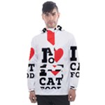 I love cat food Men s Front Pocket Pullover Windbreaker