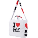 I love cat food Square Shoulder Tote Bag