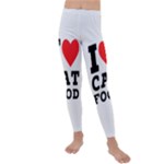 I love cat food Kids  Lightweight Velour Leggings