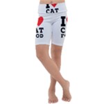 I love cat food Kids  Lightweight Velour Cropped Yoga Leggings