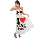 I love cat food Backless Maxi Beach Dress