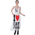 I love cat food Tie Back Maxi Dress