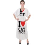 I love cat food V-Neck Boho Style Maxi Dress