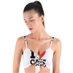 I love cat food Woven Tie Front Bralet