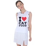 I love cat food Women s Sleeveless Sports Top