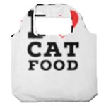 I love cat food Premium Foldable Grocery Recycle Bag