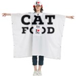 I love cat food Women s Hooded Rain Ponchos