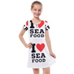 I love sea food Kids  Cross Web Dress