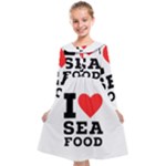 I love sea food Kids  Midi Sailor Dress