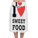 I love sweet food Velvet Flared Midi Skirt