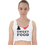 I love sweet food Velvet Racer Back Crop Top