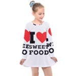 I love sweet food Kids  Long Sleeve Dress