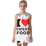 I love sweet food Kids  Pilgrim Collar Ruffle Hem Dress