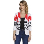 I love sweet food Women s One-Button 3/4 Sleeve Short Jacket