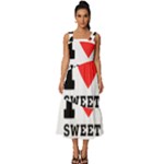 I love sweet food Square Neckline Tiered Midi Dress