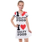 I love salty food Kids  Cross Web Dress