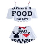 I love salty food Kids  Off Shoulder Skirt Bikini