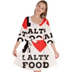 I love salty food Velour Kimono Dress