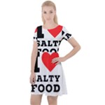 I love salty food Cap Sleeve Velour Dress 