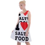 I love salty food Knee Length Skater Dress