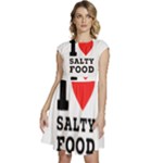 I love salty food Cap Sleeve High Waist Dress