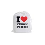 I love vegan food  Drawstring Pouch (Small)