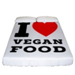 I love vegan food  Fitted Sheet (Queen Size)