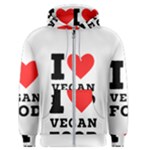 I love vegan food  Men s Zipper Hoodie