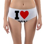 I love vegan food  Reversible Mid-Waist Bikini Bottoms